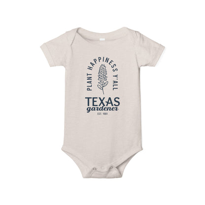 Texas Gardener Infant Jersey One Piece - Plant Happiness Y'all