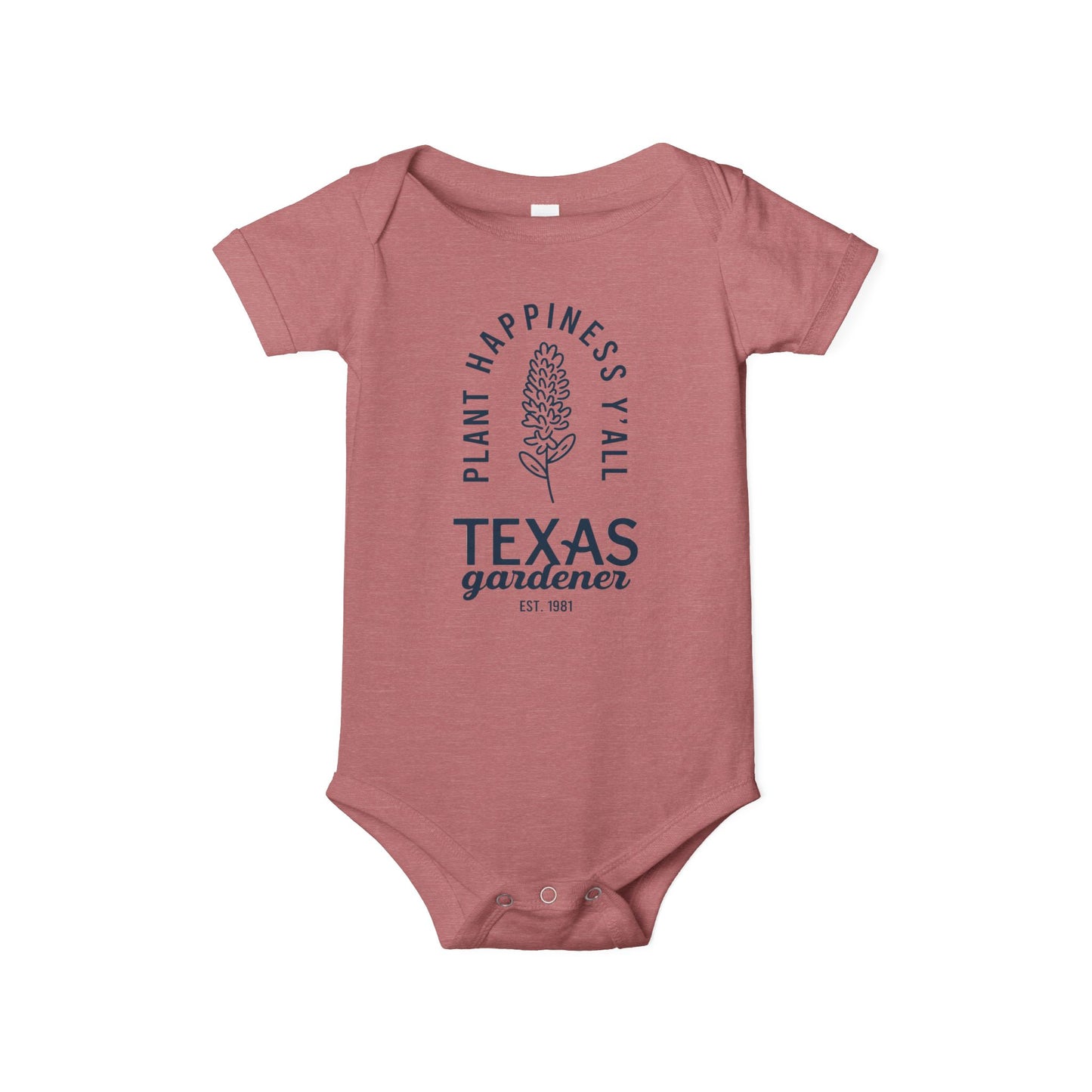 Texas Gardener Infant Jersey One Piece - Plant Happiness Y'all