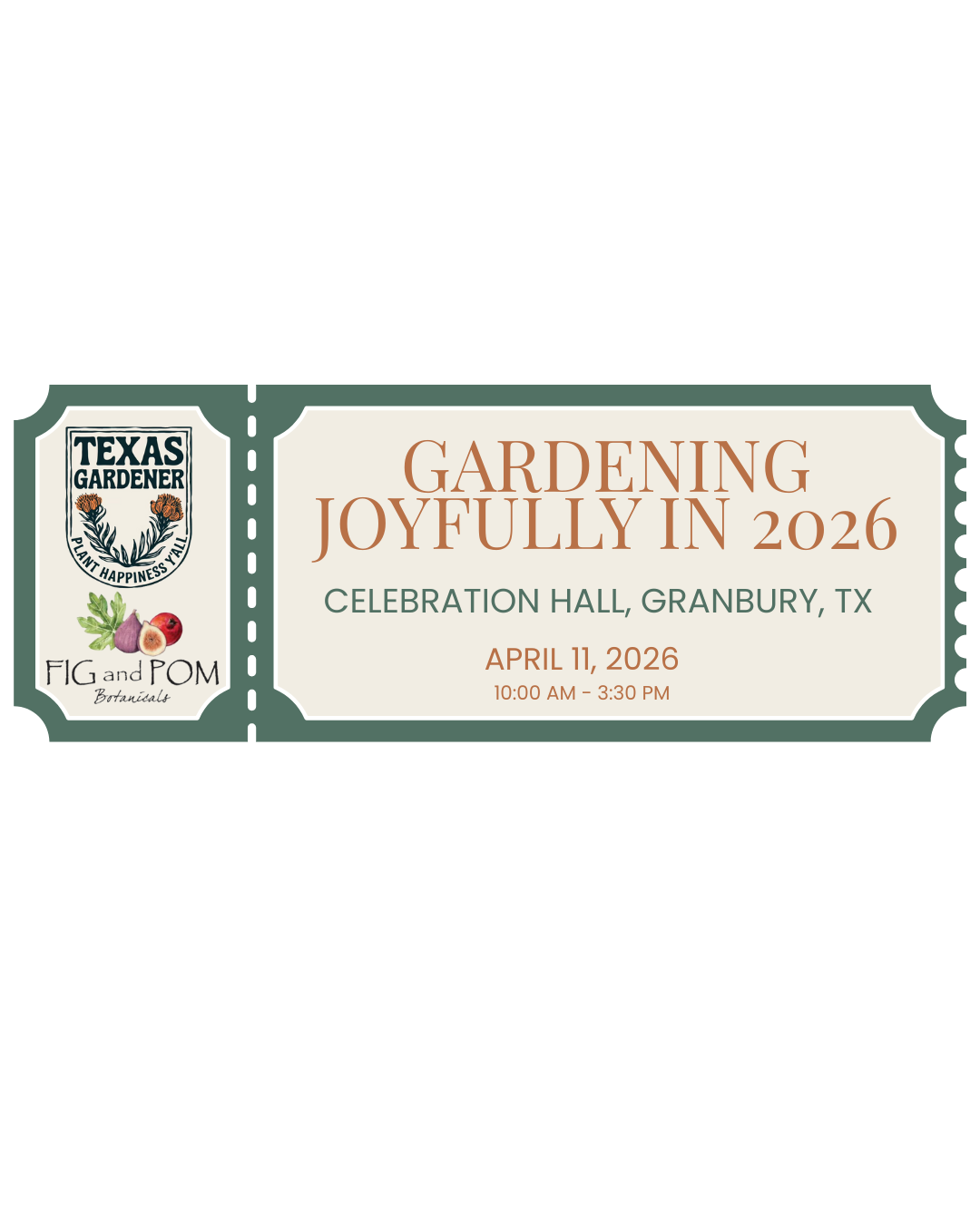 Gardening Joyfully in 2026 TICKET